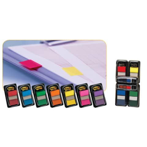 Segnapagina removibili Post-it® Index Medium con dispenser blu 50 segnapagina - 680-2